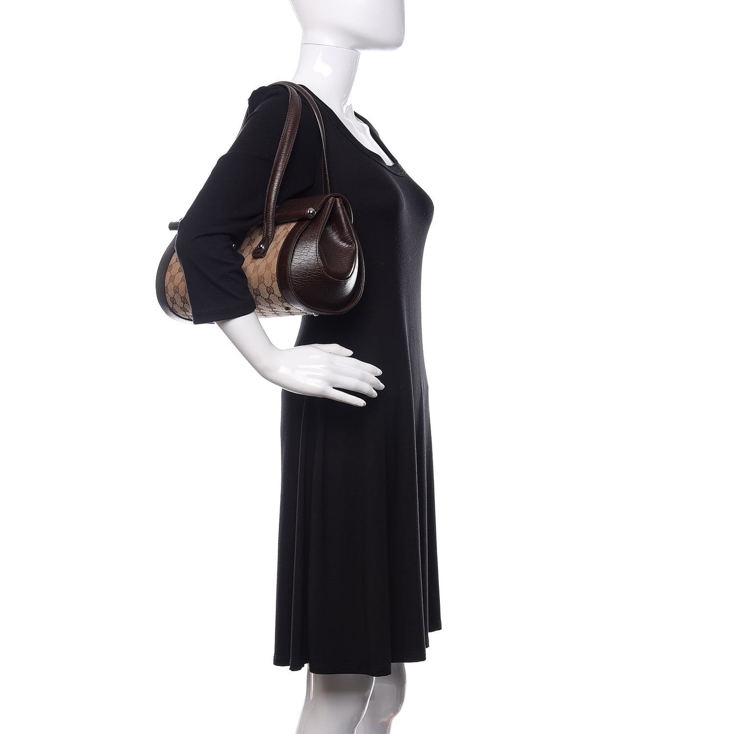 Monogram Bamboo Bullet Bag Dark Brown