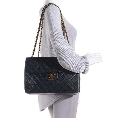 Chanel Lambskin XL Jumbo Flap Black 2 of 7