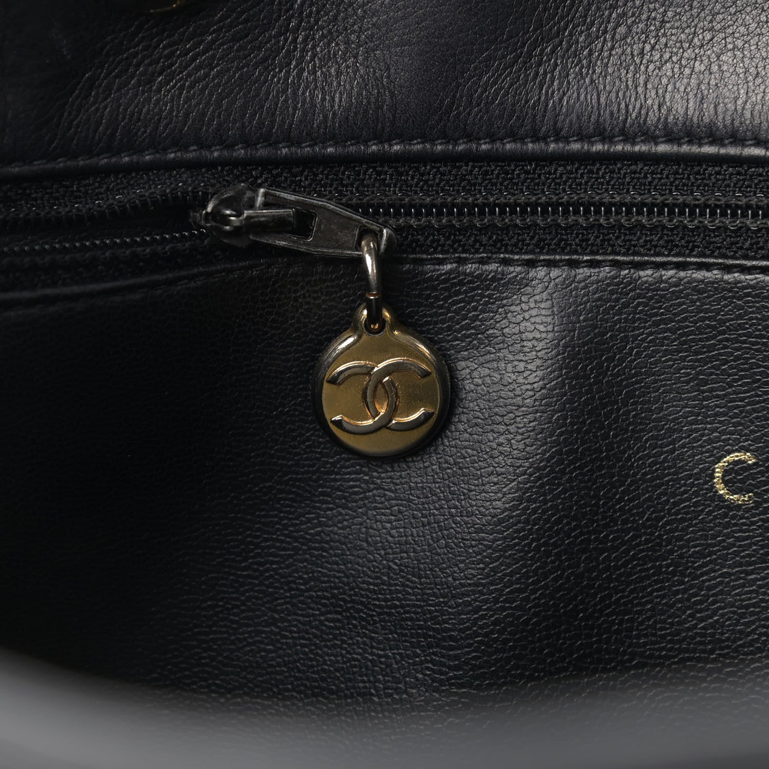 Chanel Lambskin Quilted Shoulder Bag Black 10 of 11