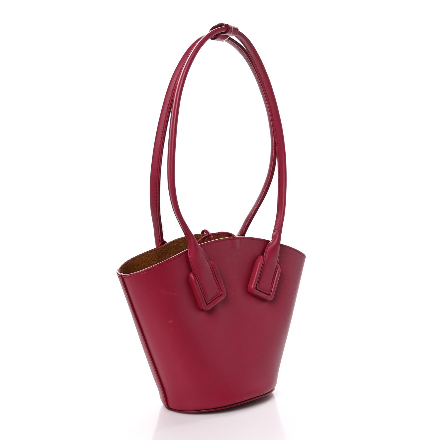 Bottega Veneta Calfskin Small Basket Tote Amaranto 3 of 12