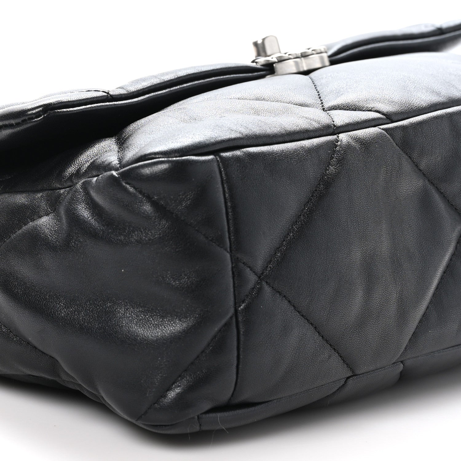Chanel Lambskin Quilted Maxi Chanel 19 Flap Black 9 of 11