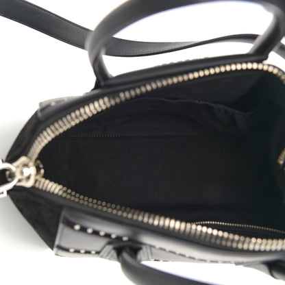 Givenchy Calfskin Suede Small Studded Chevron Antigona Black 4 of 10