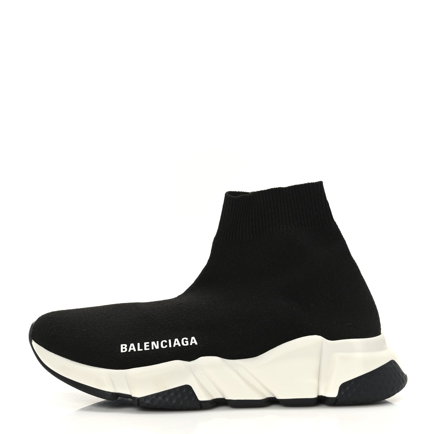 Balenciaga Neoprene Knit Womens Speed Sneakers 36 Black White 1 of 7