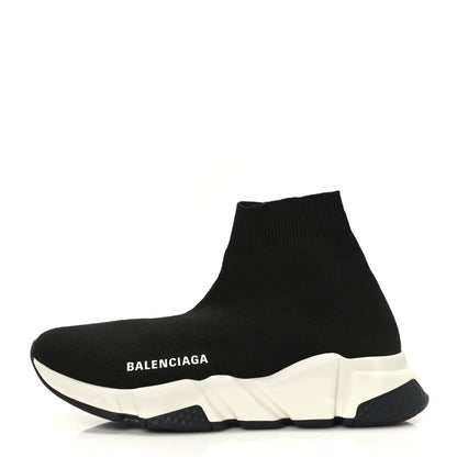 Balenciaga Neoprene Knit Womens Speed Sneakers 36 Black White 1 of 7