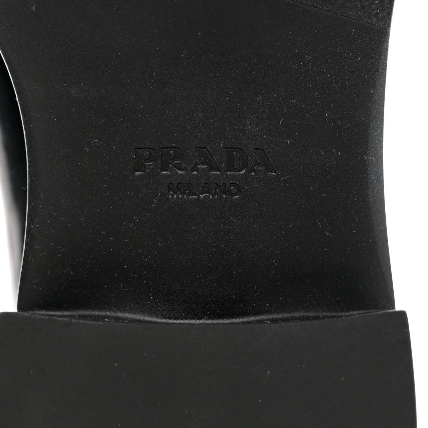 Spazzolato Metal Triangle Logo 50mm Loafers 37.5 Black
