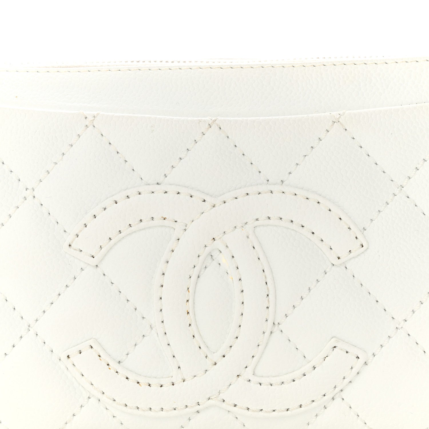Chanel Caviar Quilted Timeless CC Shoulder Bag White 8 of 17