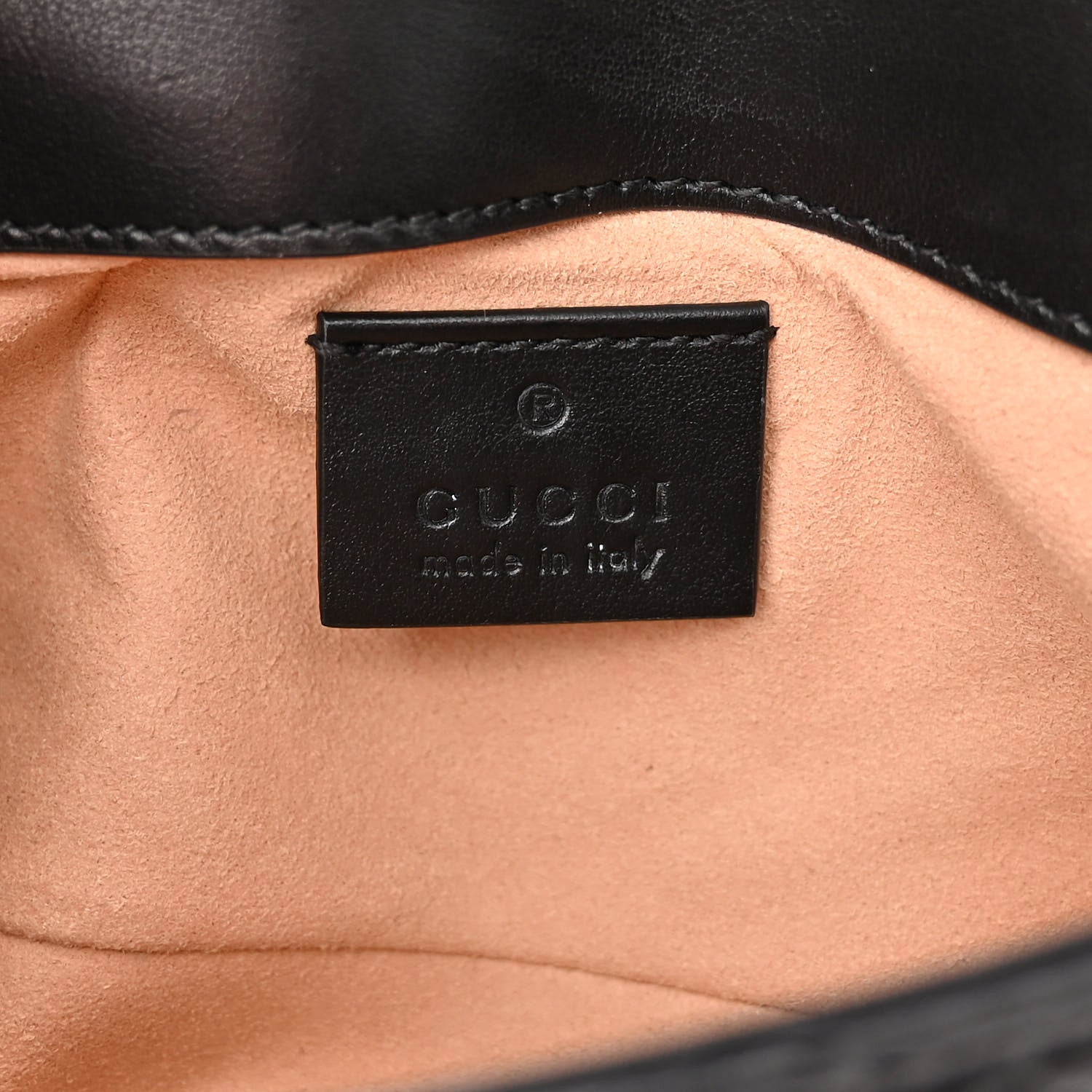 Gucci Calfskin Matelasse Super Mini GG Marmont Shoulder Bag Black 6 of 12