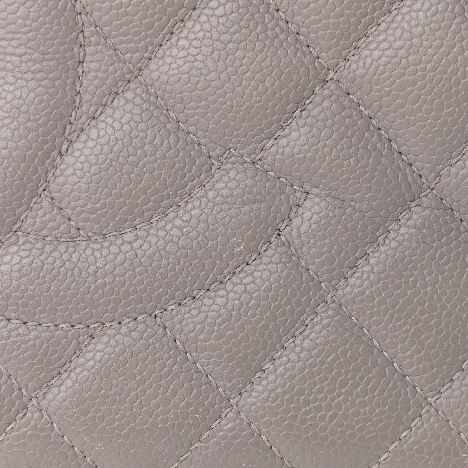 Chanel Caviar Quilted Grand Shopping Tote GST Light Grey 15 of 20