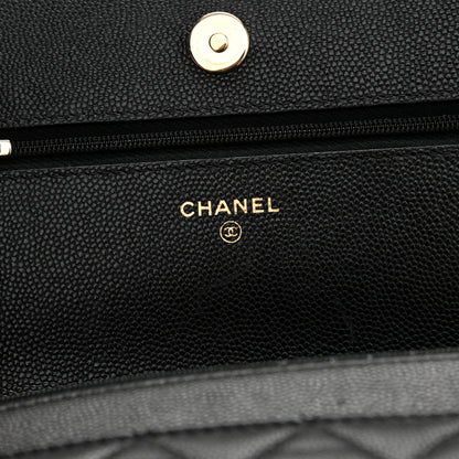 Chanel Caviar Quilted Wallet On Chain WOC Black 6 of 12