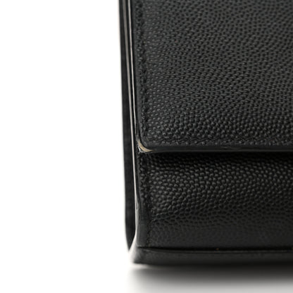 Saint Laurent Grain De Poudre Small Monogram Monochrome Kate Satchel Black 19 of 22