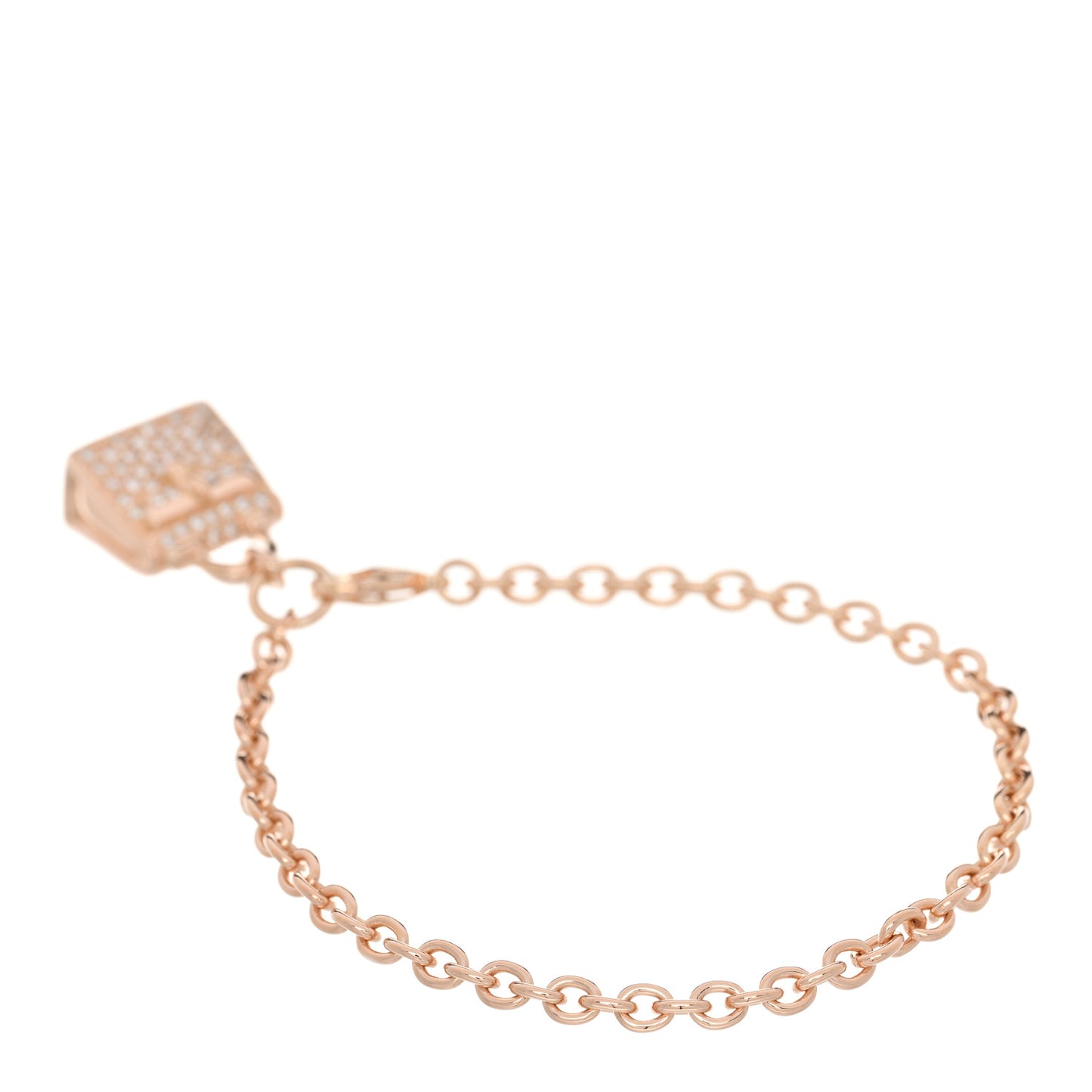 18K Rose Gold Diamond Kelly Amulettes Bracelet SH