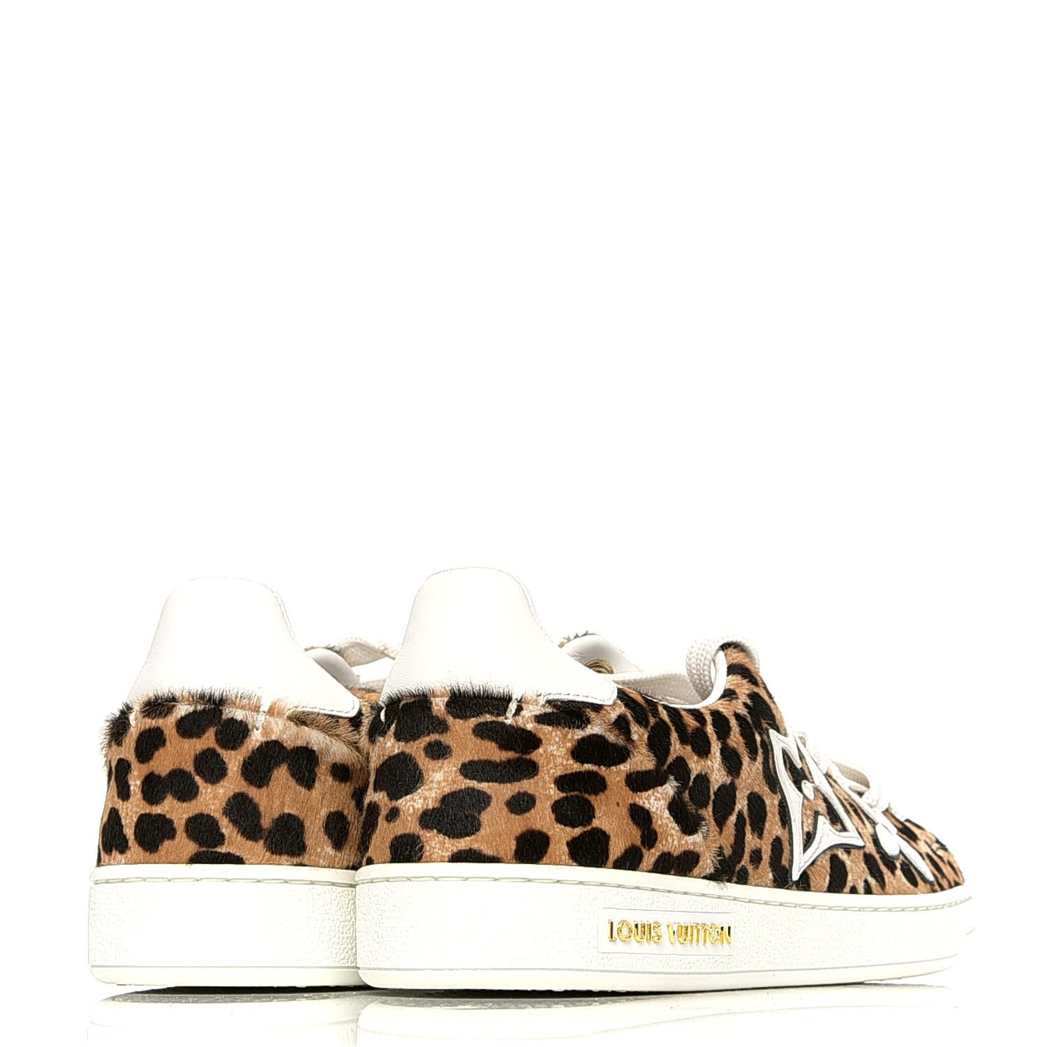 Louis Vuitton Calfskin Pony Hair Leopard Monogram Frontrow Sneakers 35.5 5 of 6