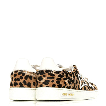 Louis Vuitton Calfskin Pony Hair Leopard Monogram Frontrow Sneakers 35.5 5 of 6