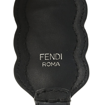 Fendi Calfskin Pearl Snakeskin Embellished Strap You Black Camelia 4 of 5