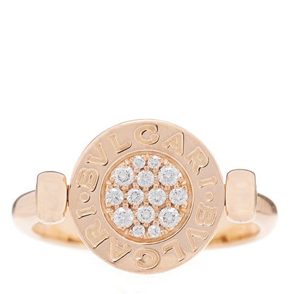 Bulgari 18K Rose Gold Diamond Mother of Pearl BVLGARI BVLGARI Ring 50 5.25 1 of 8