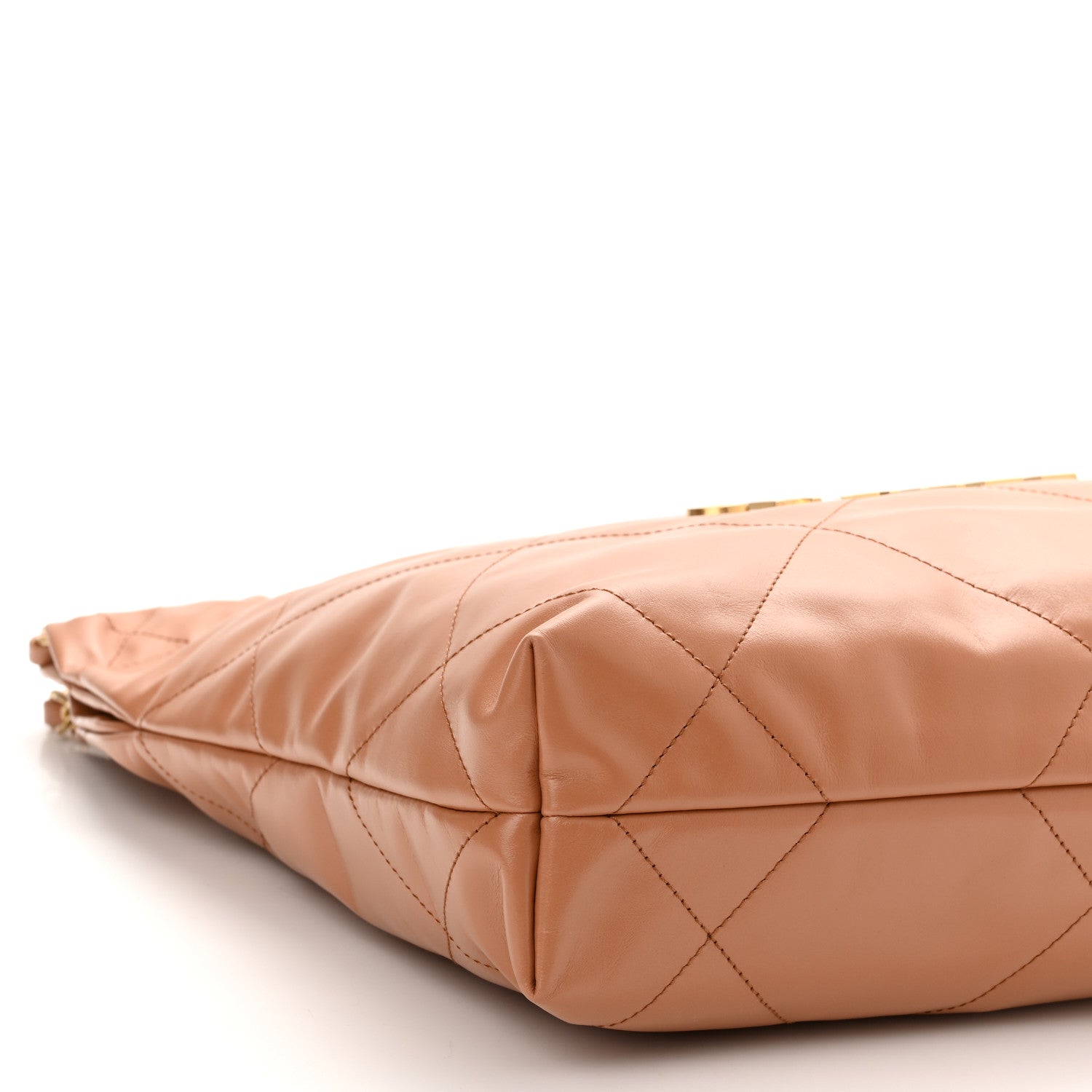 Chanel Shiny Calfskin Quilted Small Chanel 22 Camel 10 of 11
