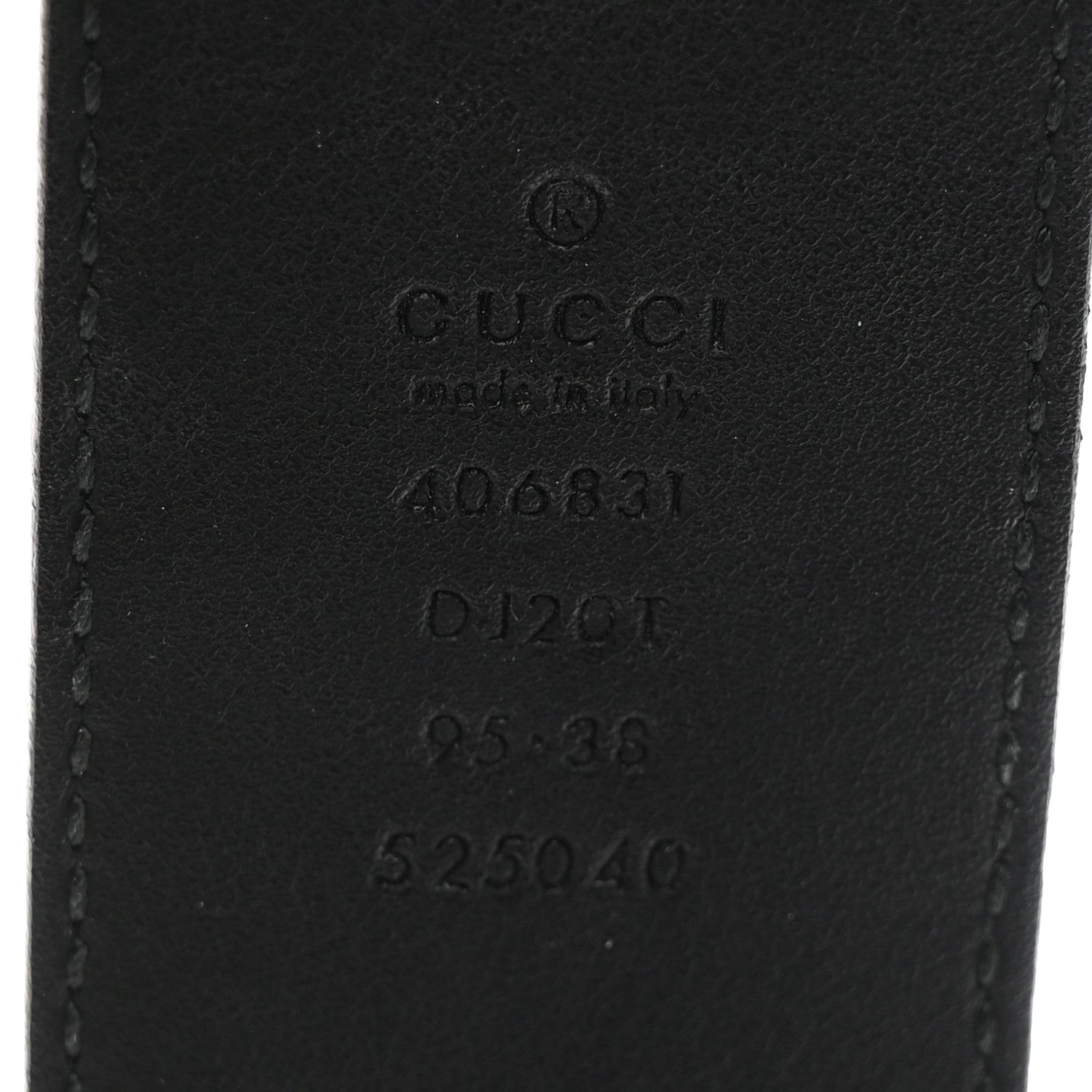 Gucci Textured Calfskin Double G 40mm Belt 95 38 Black 3 of 5
