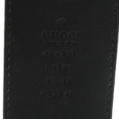 Gucci Textured Calfskin Double G 40mm Belt 95 38 Black 3 of 5