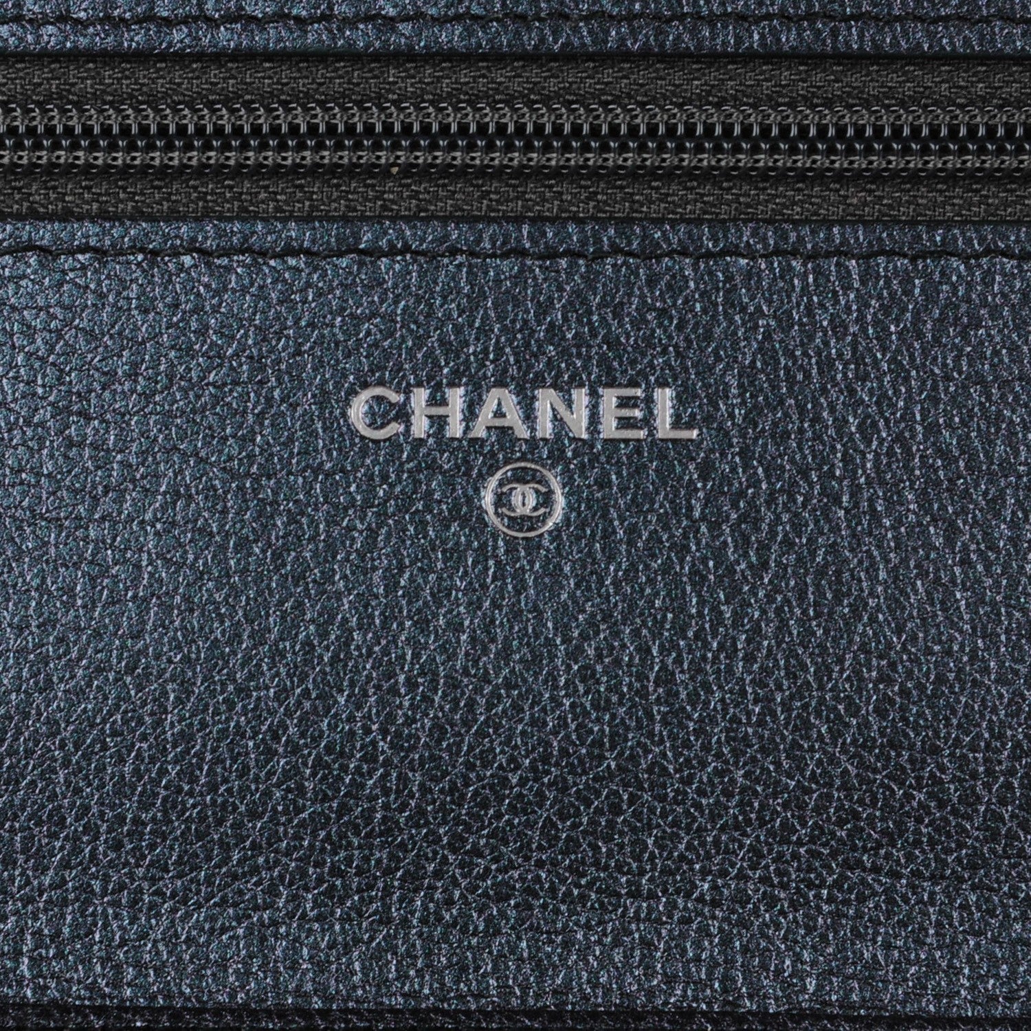 Chanel Iridescent Goatskin Quilted Wallet On Chain WOC Purple 5 of 8