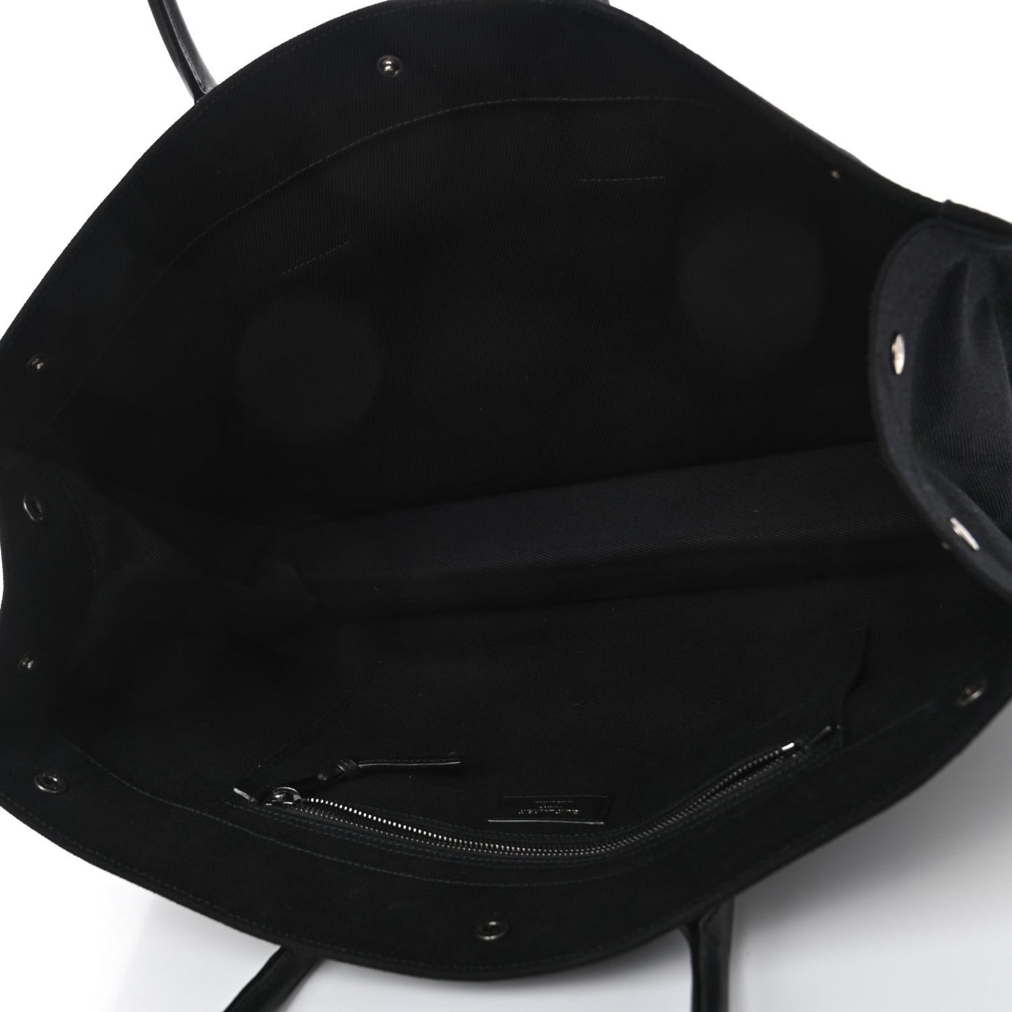 Linen Calfskin Rive Gauche Tote Black