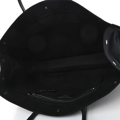 Saint Laurent Linen Calfskin Rive Gauche Tote Black 4 of 4