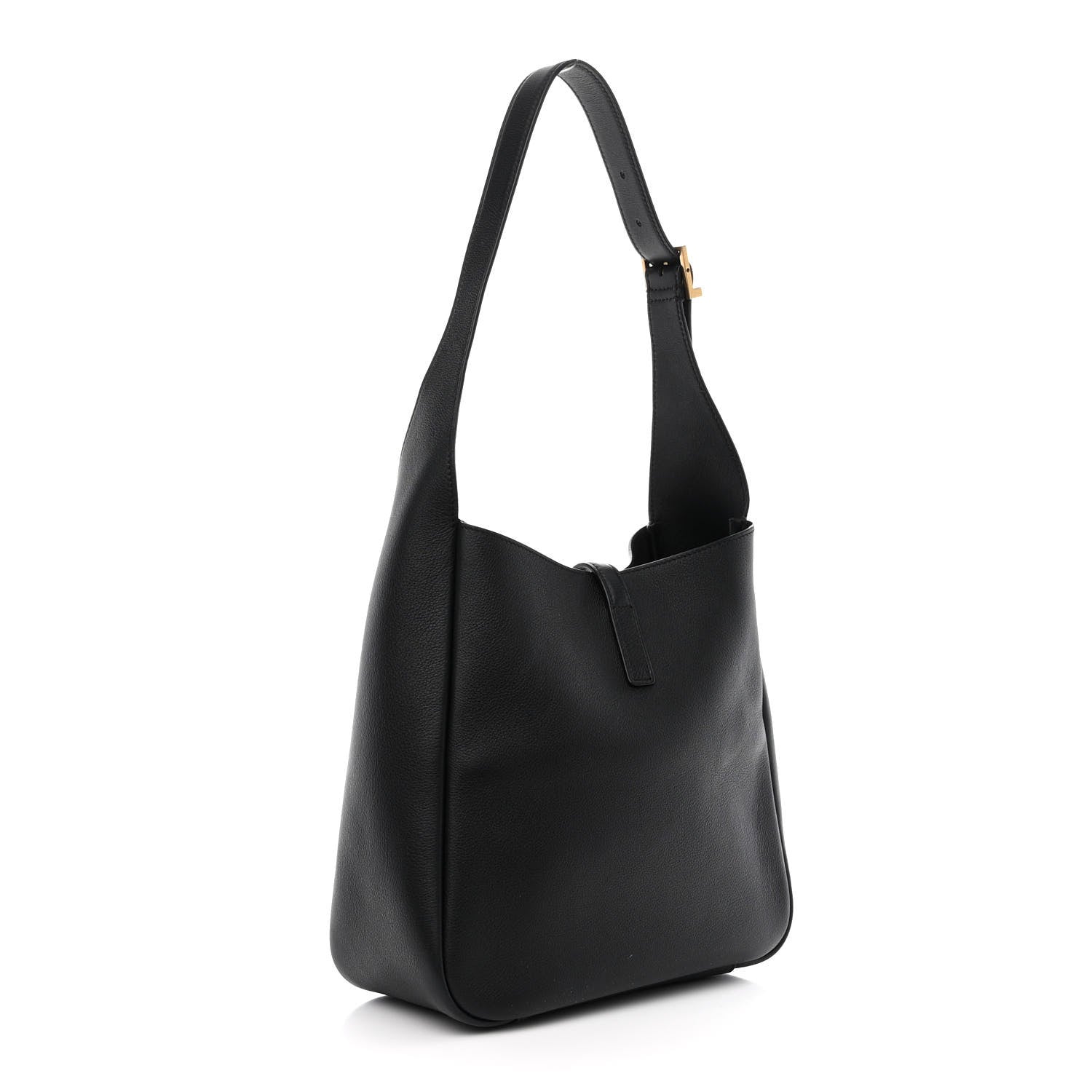 Saint Laurent Smooth Calfskin Small Le 5 A 7 Soft Hobo Black 3 of 10