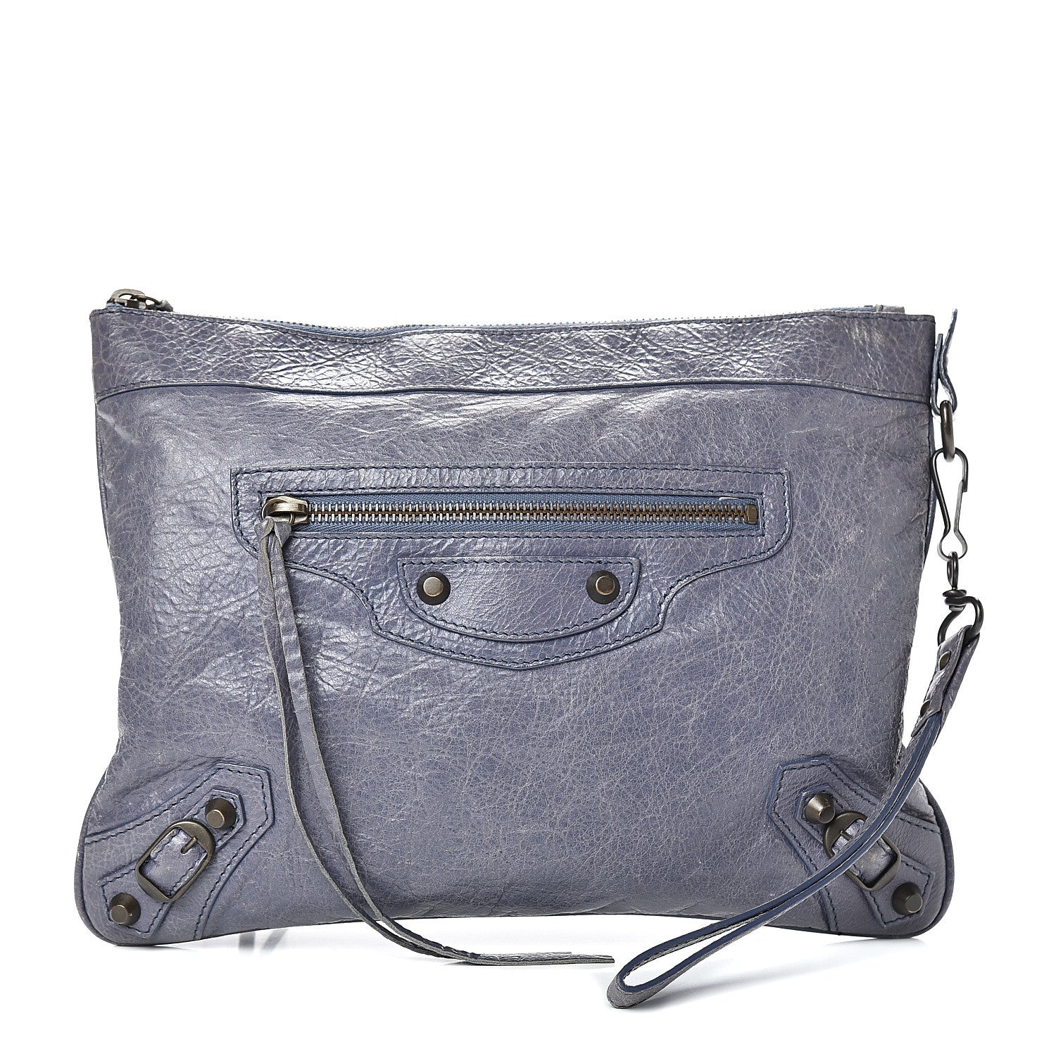 Balenciaga Agneau Classic Hardware Flat Handle Clutch Jacynthe 1 of 10