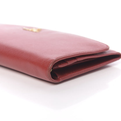 Prada Saffiano Metal Oro Chain Wallet Fuoco 11 of 13
