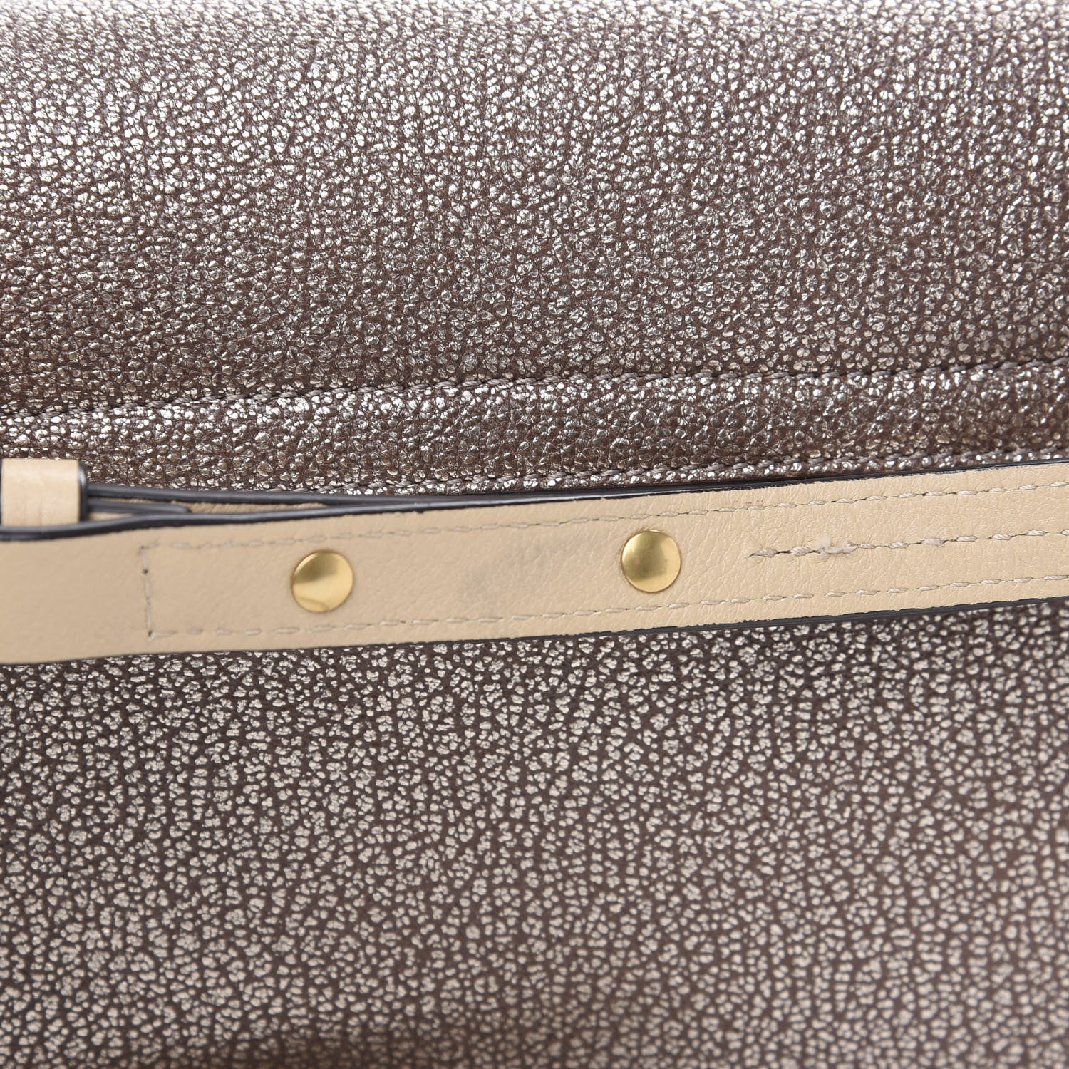 Chloe Metallic Goatskin Small Faye Shoulder Bag Gold 8 of 9