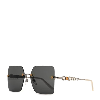 Gucci Crystal Metal Sunglasses GG0644S Gold Silver 1 of 7