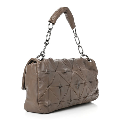 Chanel Lambskin Quilted Jumbo Origami Soft Squares Flap Khaki 3 of 10