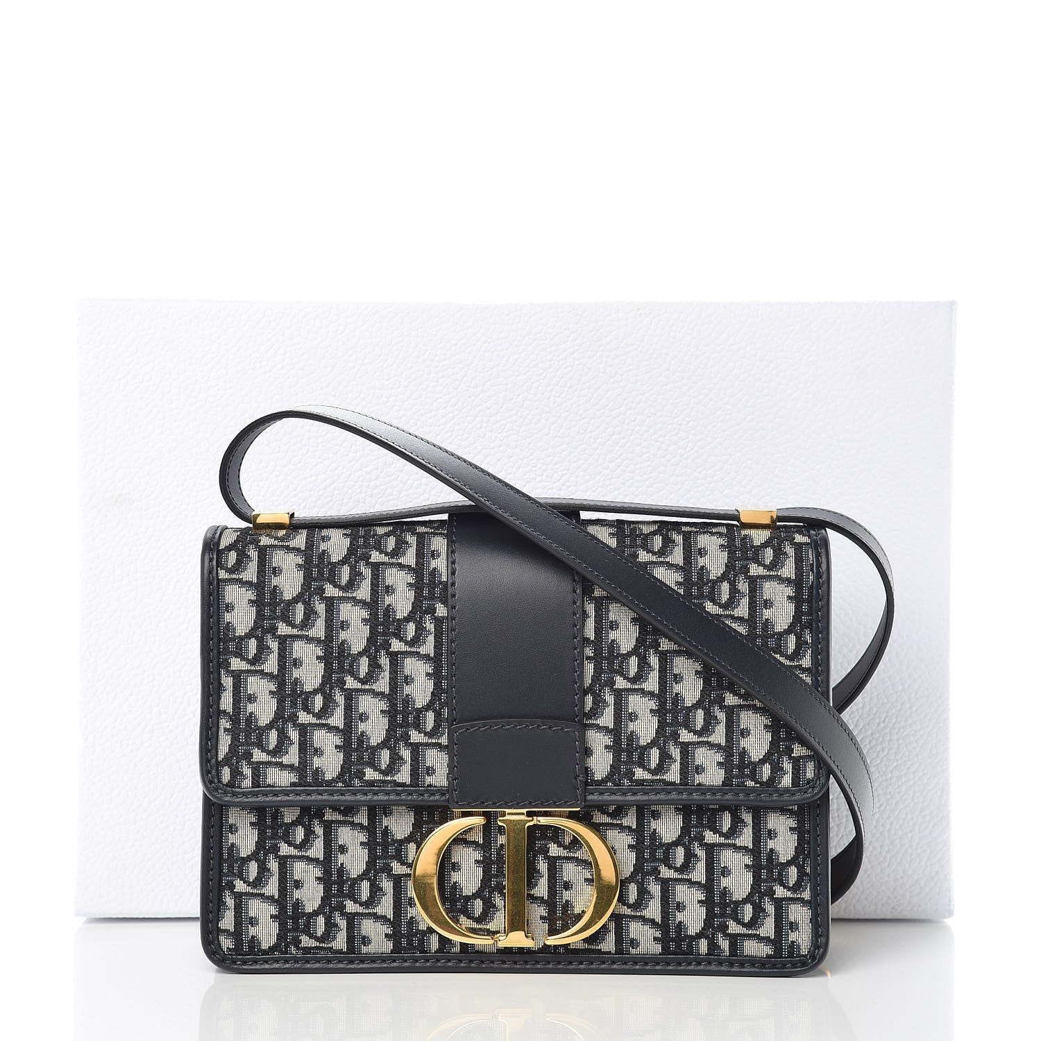 Christian Dior Oblique 30 Montaigne Flap Bag Blue 11 of 11