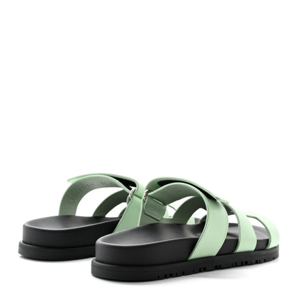 Hermes Epsom Womens Chypre Sandals 36 Vert Jade 4 of 9