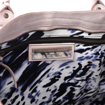 Balenciaga Metallic Craquele Calfskin Classic Hardware City Bois de Rose 5 of 9