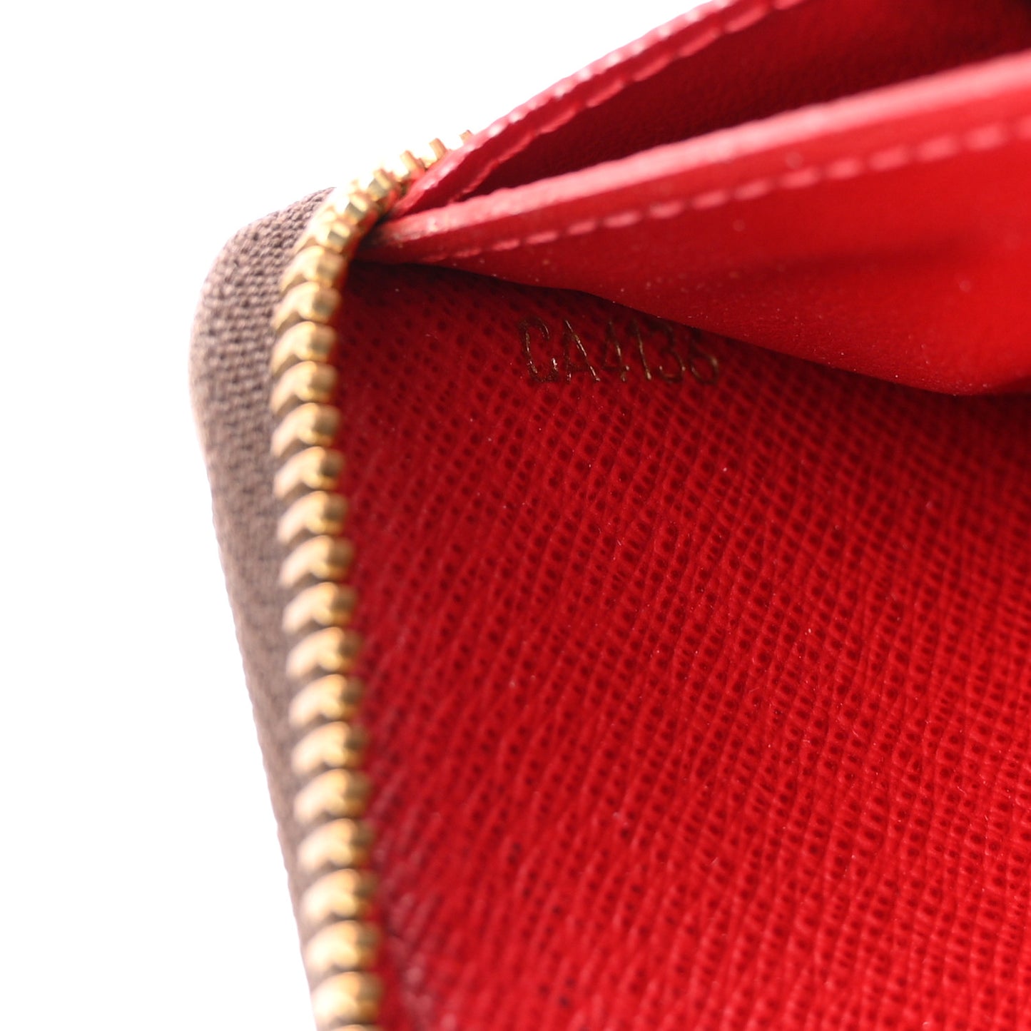 Damier Ebene Clemence Wallet Cherry