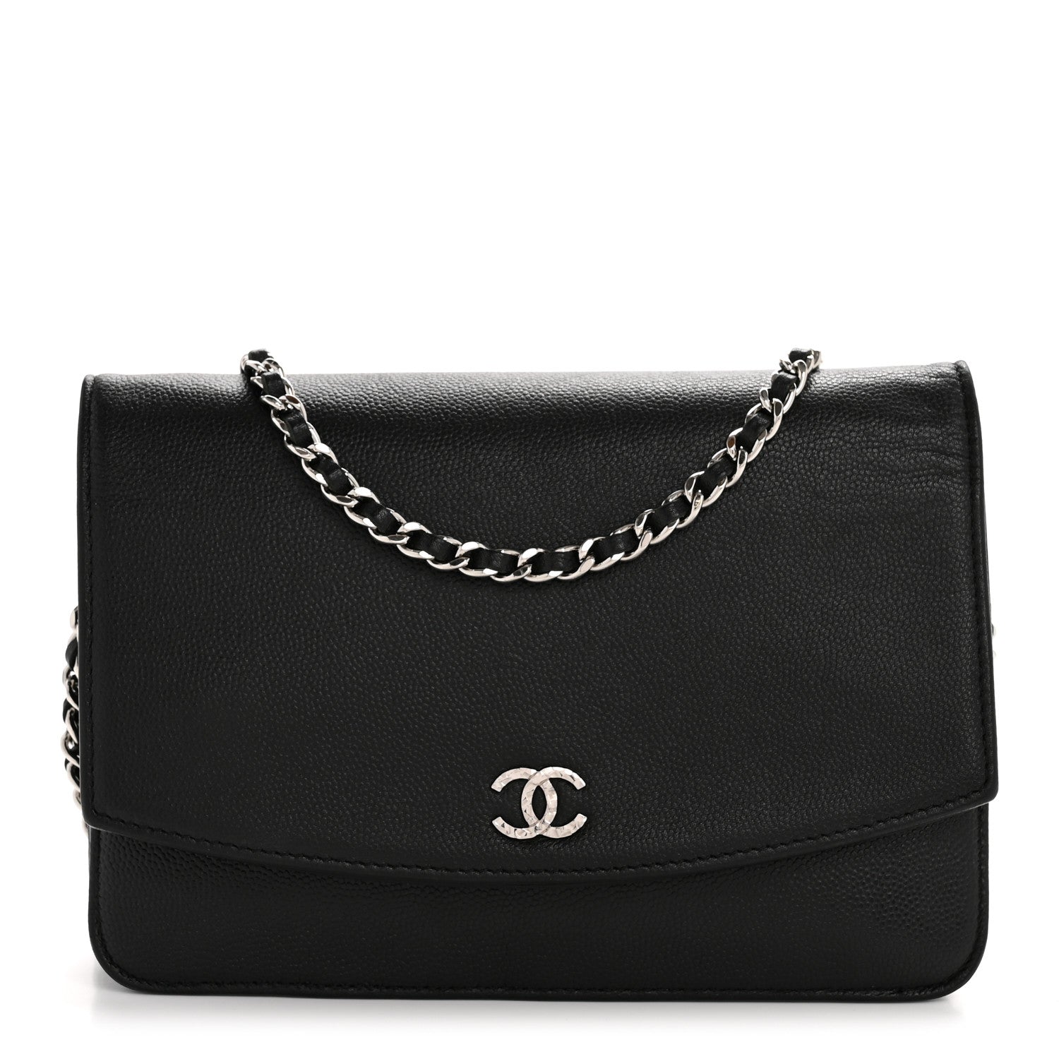 Chanel Caviar Sevruga Wallet on Chain WOC Black 1 of 13