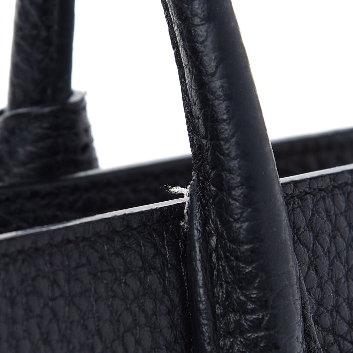 Grained Calfskin Nano Sac De Jour Black