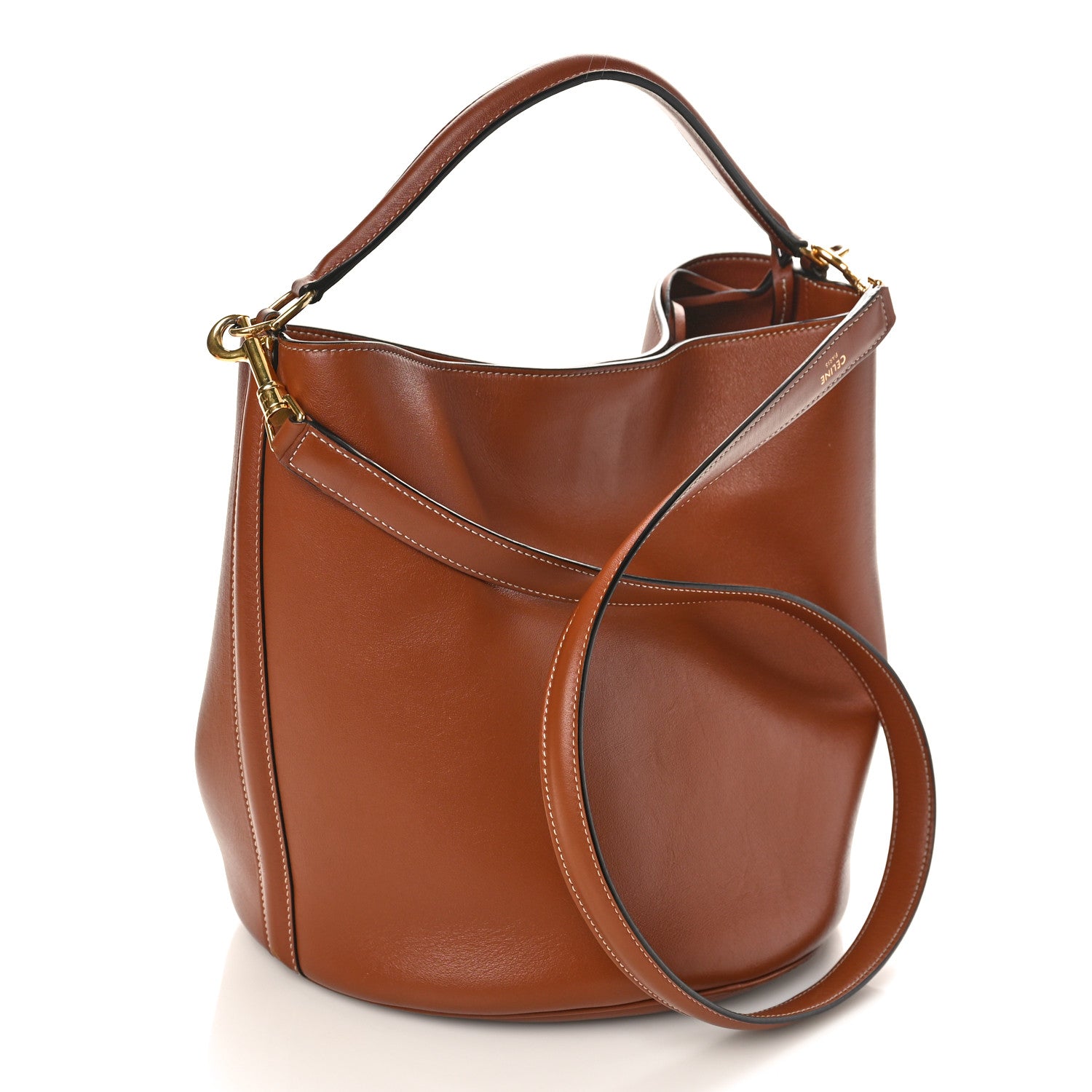 Celine Smooth Calfskin Bucket 16 Bag Tan 4 of 18