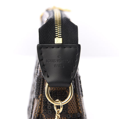 Louis Vuitton Damier Paillettes Mini Pochette Accessories Black 7 of 9