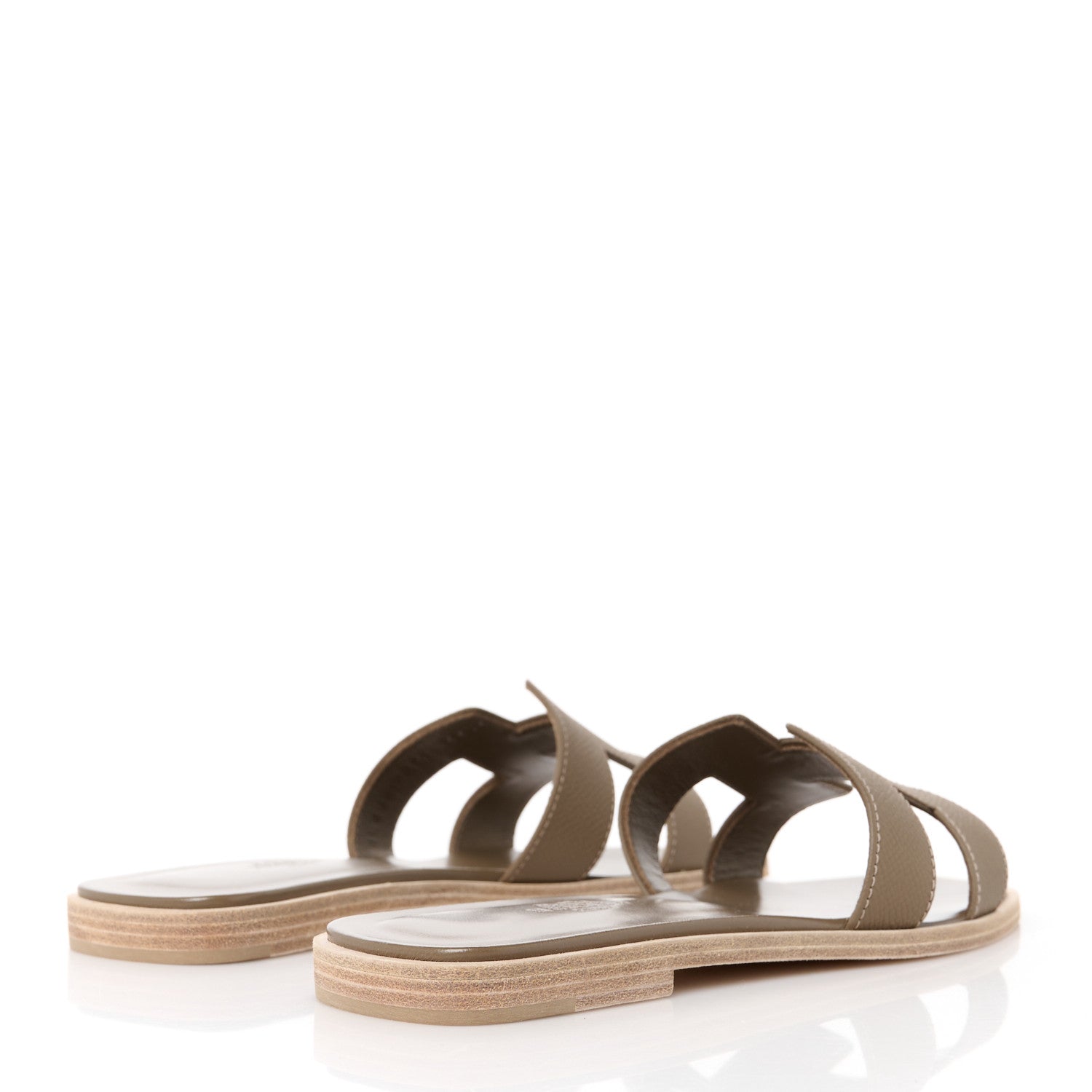 Hermes Epsom Oran Sandals 36 Etoupe 4 of 8