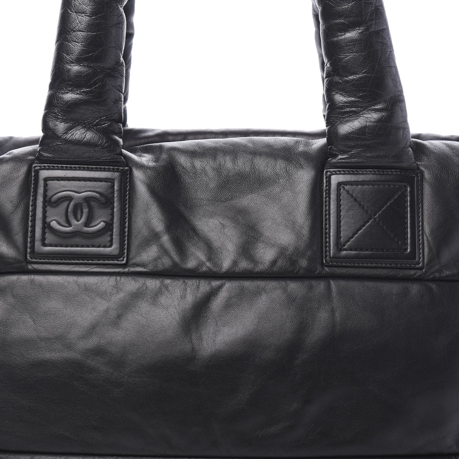 Chanel Lambskin Quilted Medium Coco Cocoon Reversible Tote Black 12 of 13