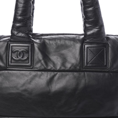Chanel Lambskin Quilted Medium Coco Cocoon Reversible Tote Black 12 of 13