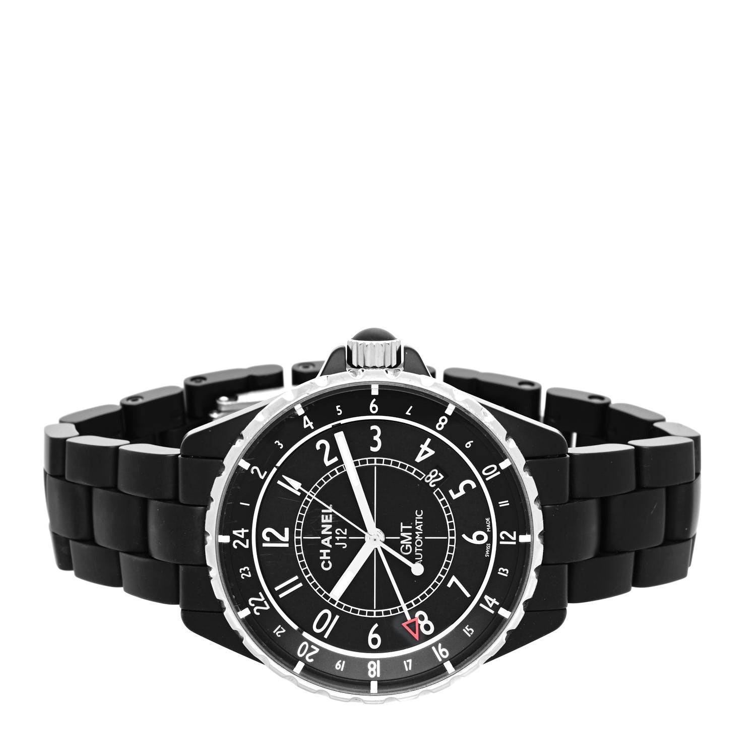 Chanel Stainless Steel Matte Ceramic 41mm J12 GMT Automatic Watch Black 2 of 4