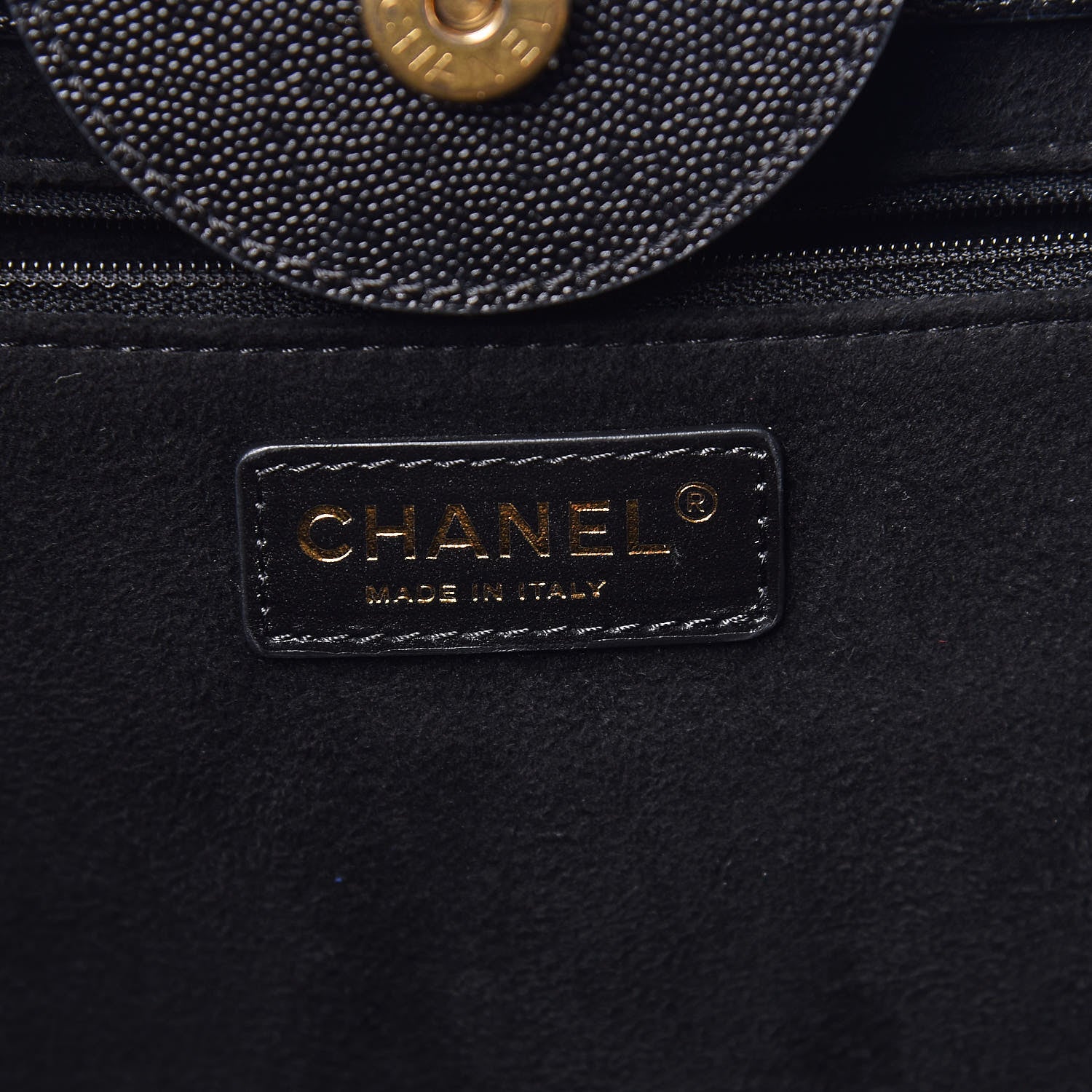 Chanel Caviar Small Studded Deauville Tote Black 6 of 10