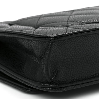 Chanel Caviar Quilted Wallet On Chain WOC Black 10 of 13