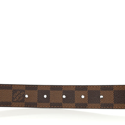 Louis Vuitton Damier Ebene LV Paris Buckle Belt 80 32 Silver 5 of 6