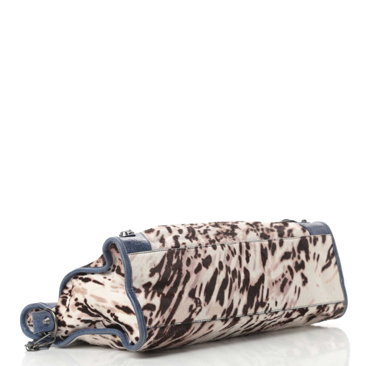 Balenciaga Agneau Pony Hair Leopard Print City Bleu Roi 4 of 14