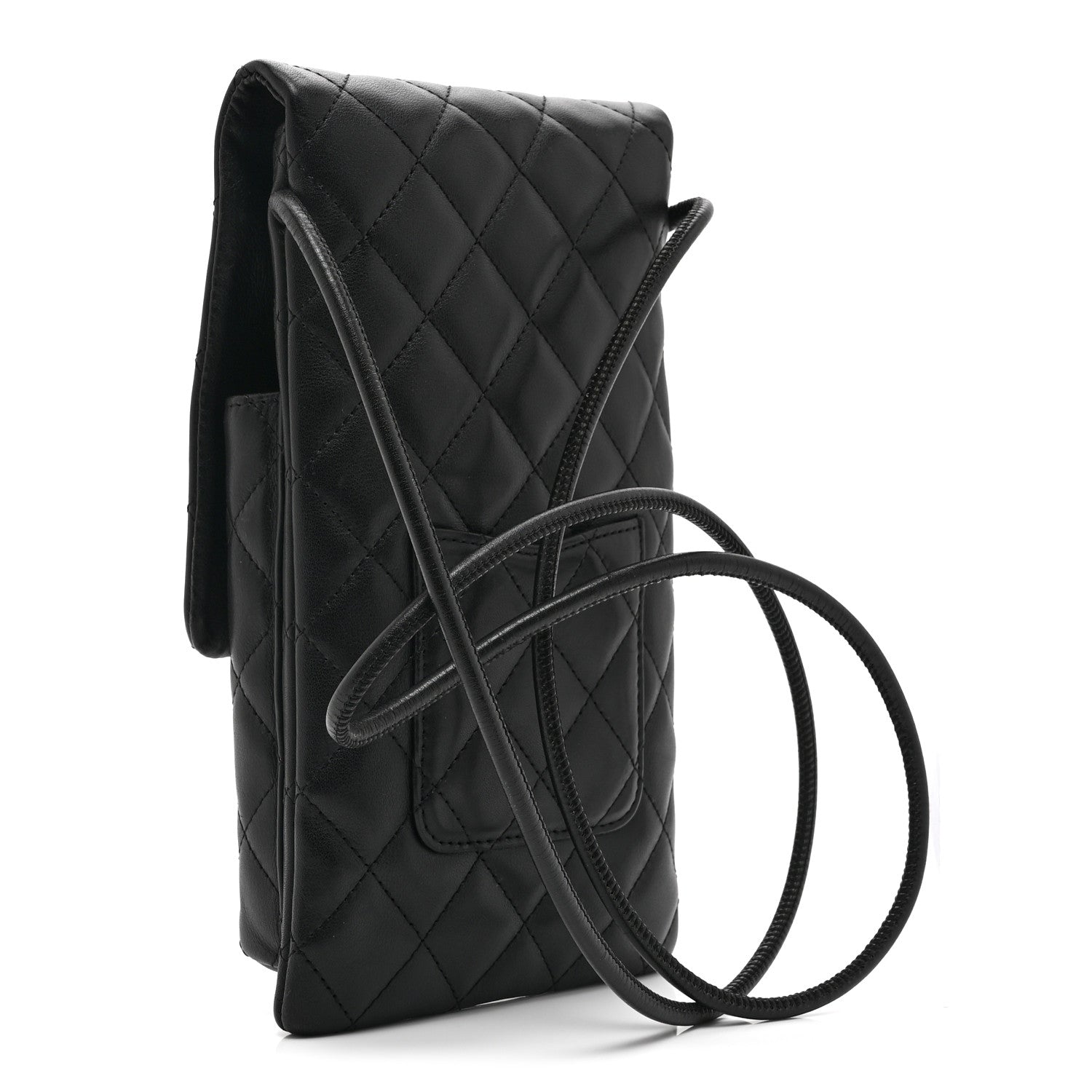 Chanel Calfskin Quilted Cambon Crossbody Messenger Black White 3 of 10