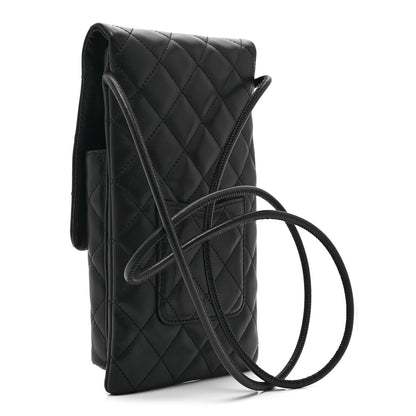 Chanel Calfskin Quilted Cambon Crossbody Messenger Black White 3 of 10