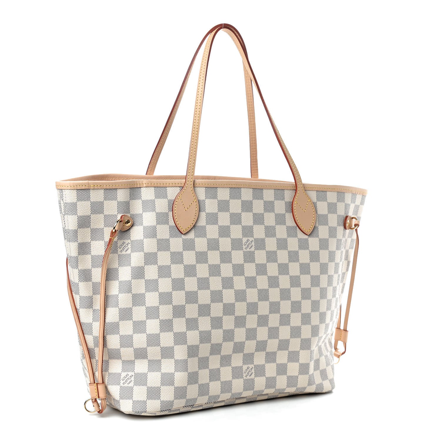 Louis Vuitton Damier Azur Neo Neverfull MM Rose Ballerine 3 of 9